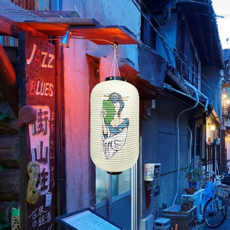 Japanese Traditional Geisha Pattern Lantern Beautiful Ukiyo-e Style Paper Cuisine Izakaya Restaurant Home Holiday Party Decor