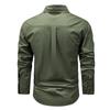 Vintage Loose Fit Long Sleeve Cotton Work Shirt For Men