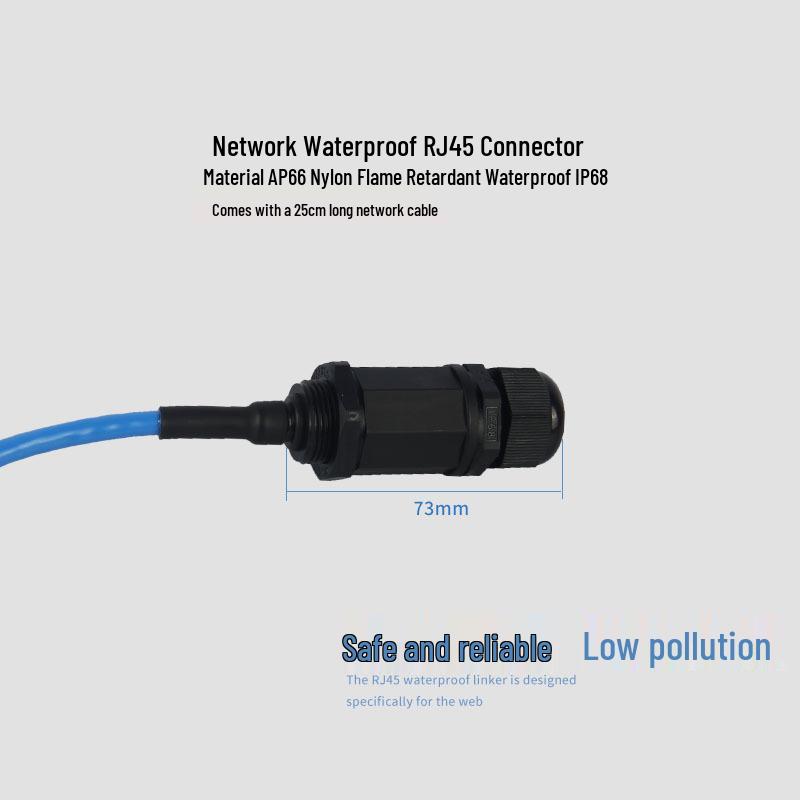 Shielded RJ45 Waterproof Cat6 Network Connector