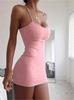 Women's Summer Bodycon Dress - Sexy Spaghetti Strap for Nightclub, Beach, or Vacation