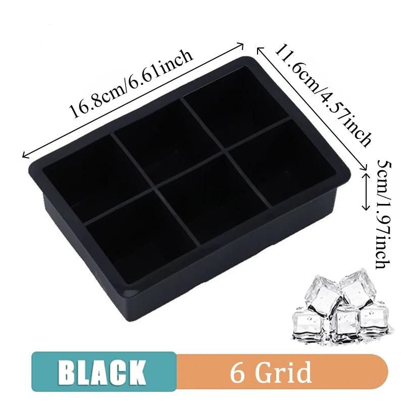4/6/8/15Grids Silicone Ice Cube Molds Ice Molds Reusable Whiskey Ice Cube Molds Cocktail Freezer DIY Homemade Barware