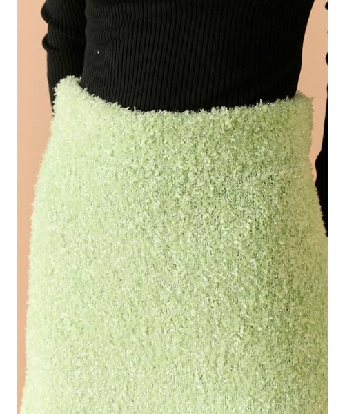 Lame Knit Mini Skirt LWNS255067GRNF