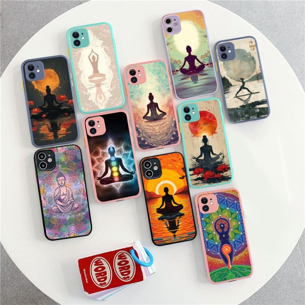 The Yoga Phone Case For IPhone 14 11 12 13 Mini Pro Max 8 7 Plus X XR XS MAX Translucent Matte Cover