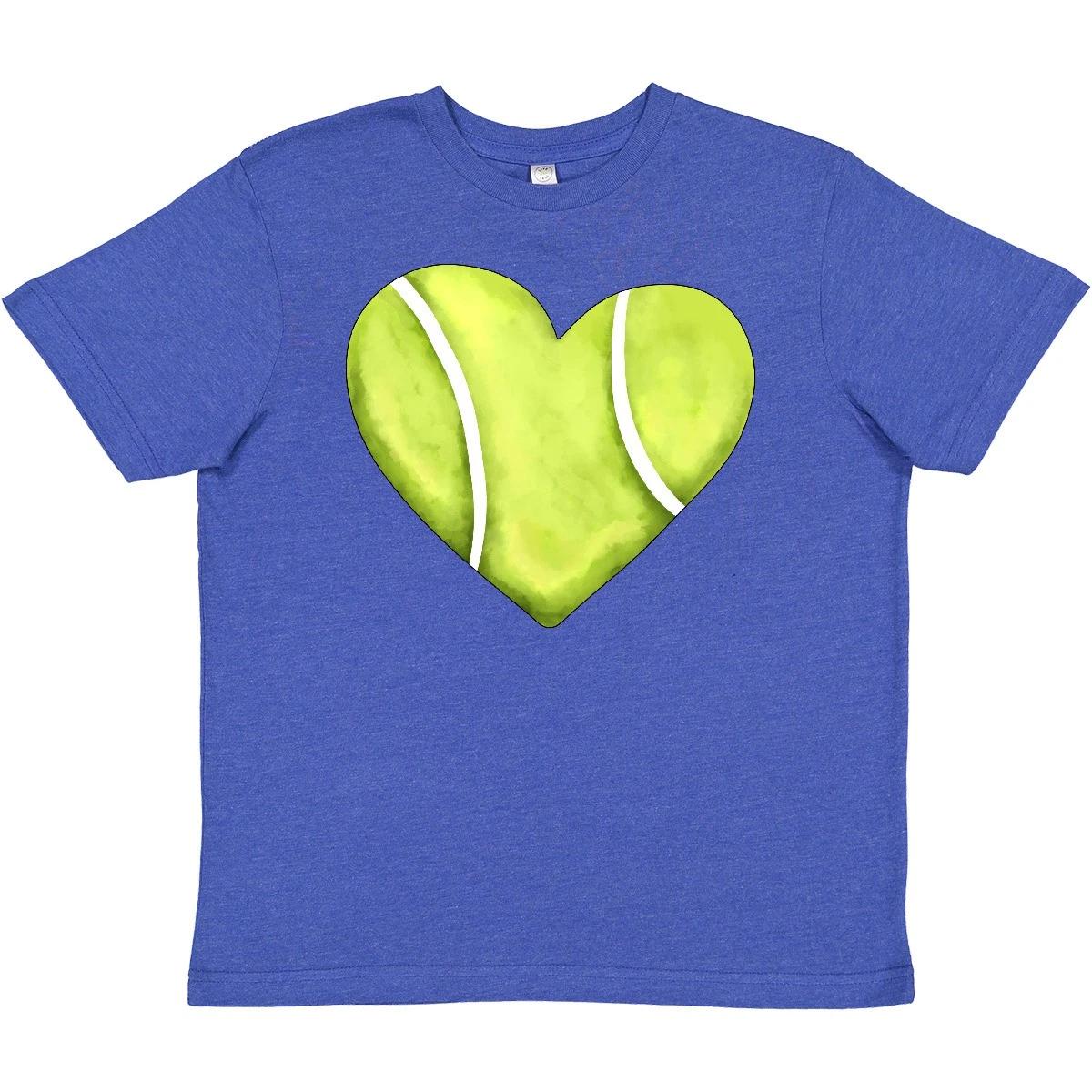 Inktastic Tennis Ball In Heart Youth T-Shirt Sports Match Play Tee Kids Children 160