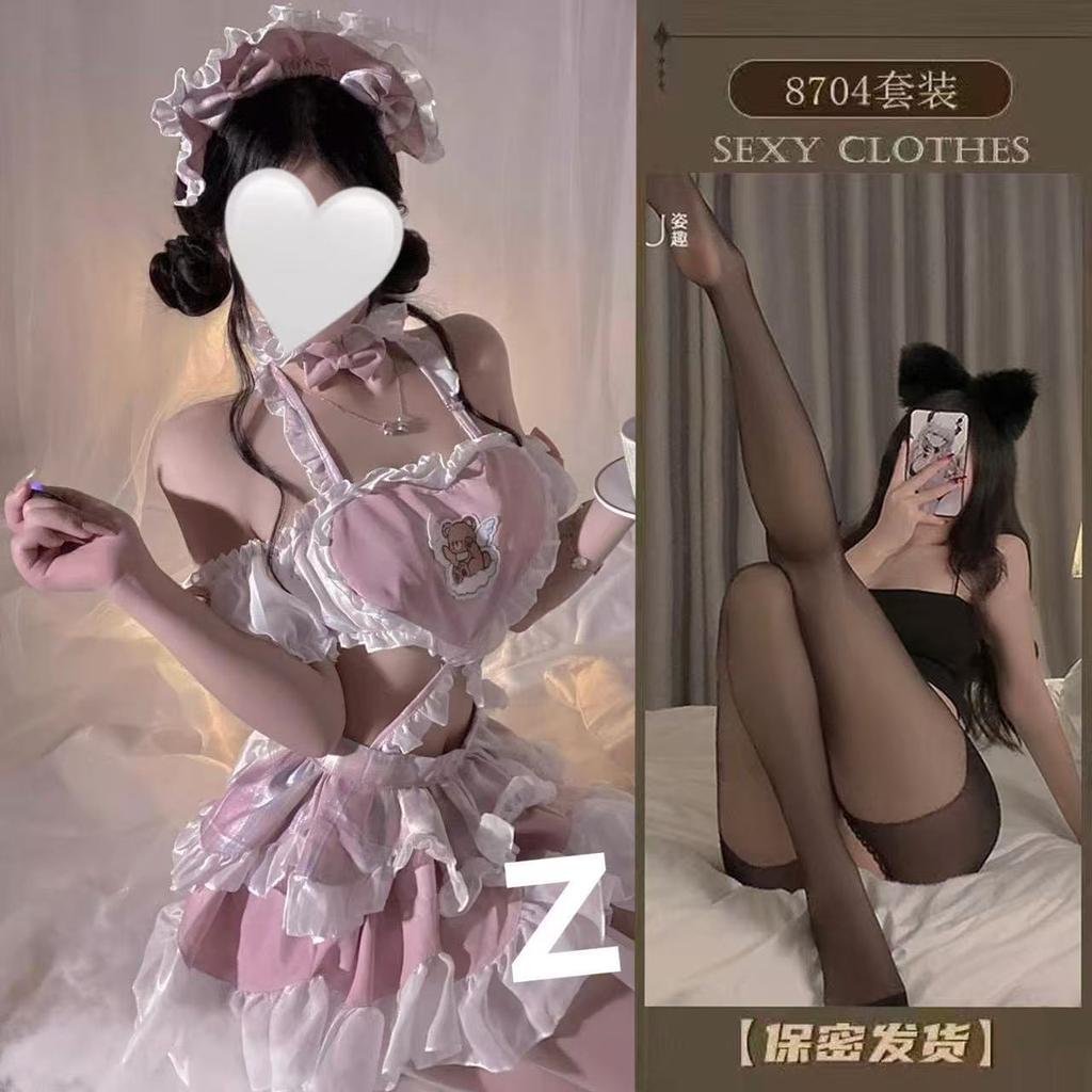 Sweetheart bear lolita maid pleated skirt love cartoon cute one-piece cos pure desire super cute girl suit