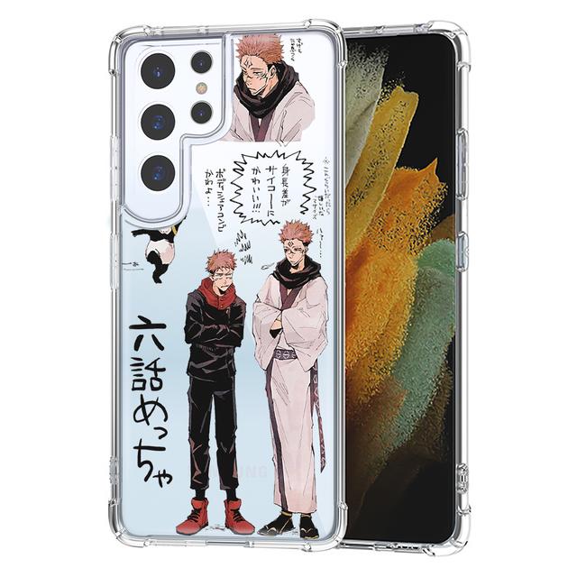 Transparent Phone Case For Samsung S10 S20 Fe S21 S22 S8 S9 Plus S21ultra Shockproof Cover Japan Anime Jujutsu Kaisen Shell Capa