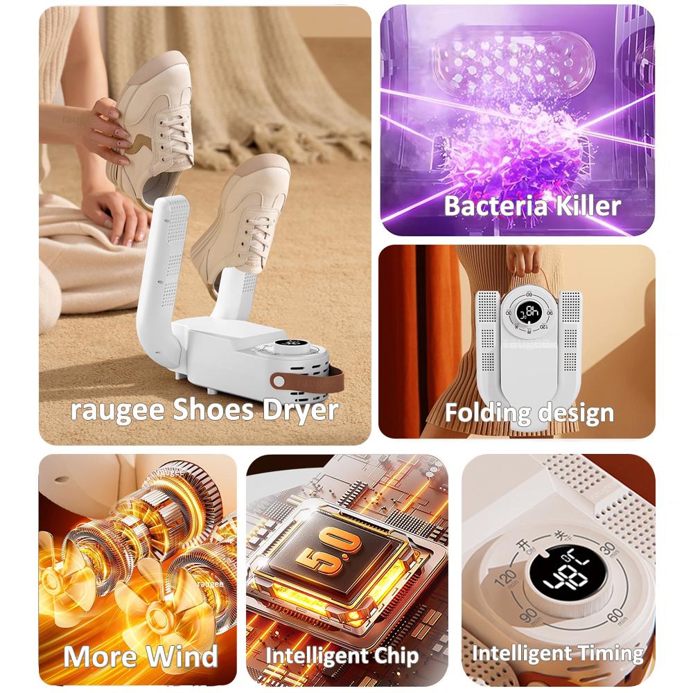 Electric UV Shoe Dryer Foldable Sterilization Shoes Dryer Machine For Socks Boots Gloves Quick Fast Shoe Drying Warmer Heater