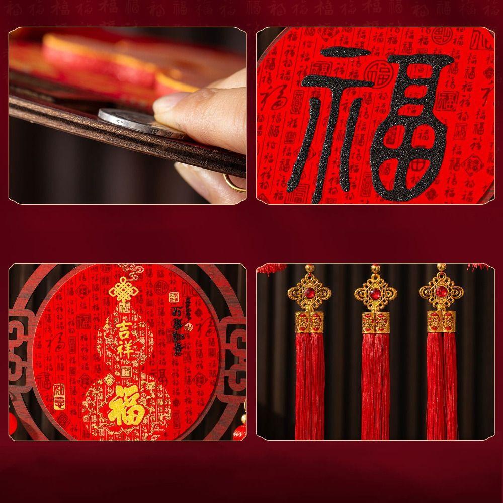 Double-sided Chinese New Year Decoration Traditional Creative Spring Festival Pendants Three-dimensional Blessing