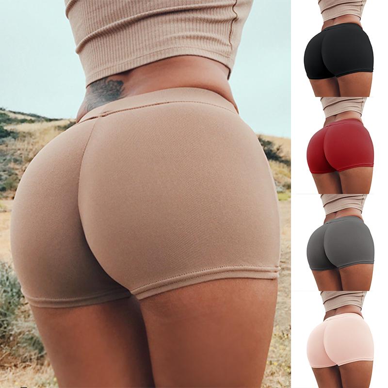 

Модные унисекс стрейч популярные леггинсы эластичные новые S-XXL трусики супер мягкие высококачественные шорты для йоги удобные однотонные женские спортивные фитнес L флуоресцентный зеленый