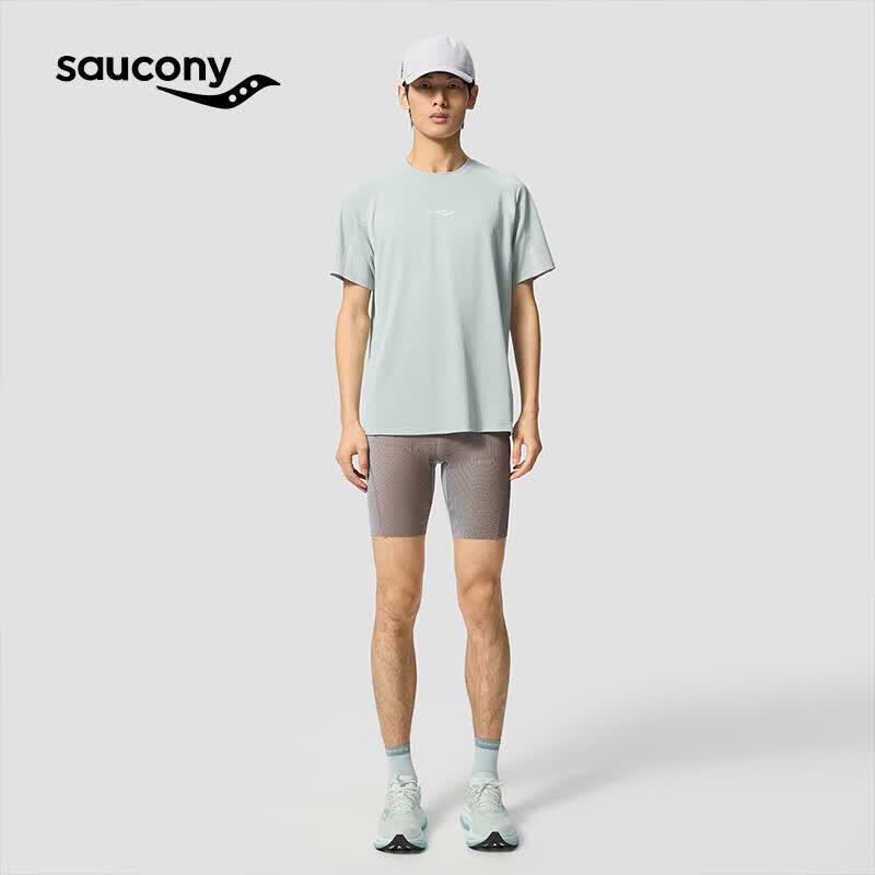 Saucony Men's Lightweight Jacquard Quick-Dry T-Shirt