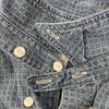RRL Blaues Allover-Print Langarm-Denimhemd Tops XS blueUsed