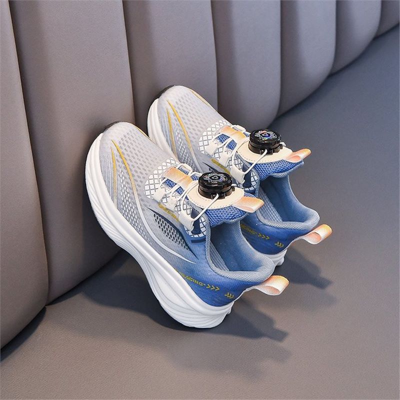 

Boys Summer Lightweight Breathable Hollow Mesh Running Shoes with Soft Non-Slip Sole for Big Kids 26 синий