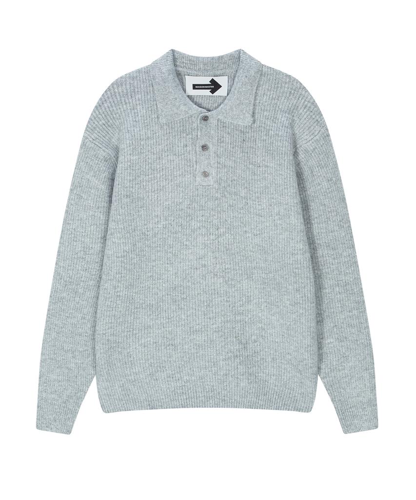 Maison Master Collared Ribbed Older Pk Knit Navy