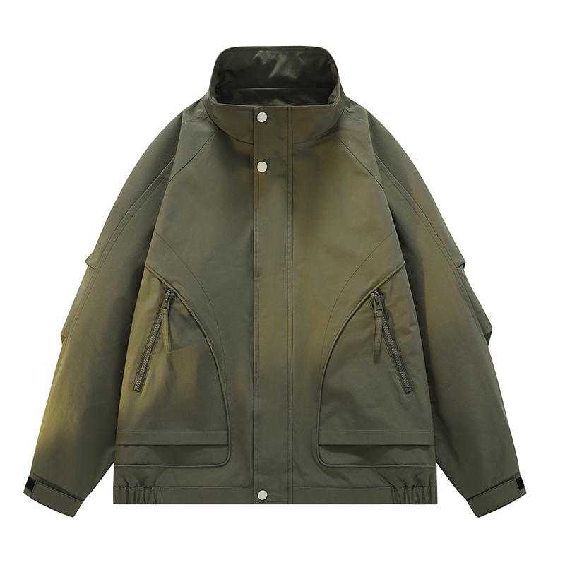 Men's Collar Jacket, Men's Loose Spring and Autumn Casual Workwear Jacket