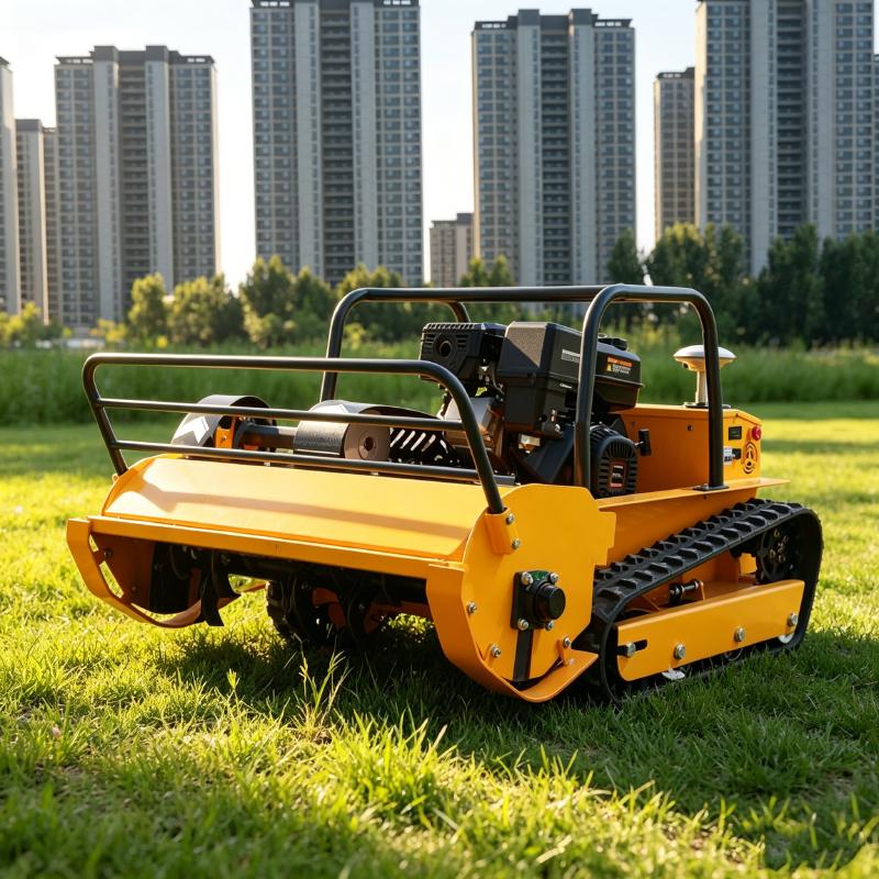 Low Maintenance CE EPA Crawler Remote Lawn Mower Gas Powered Backyard Grass Trimming Robot
