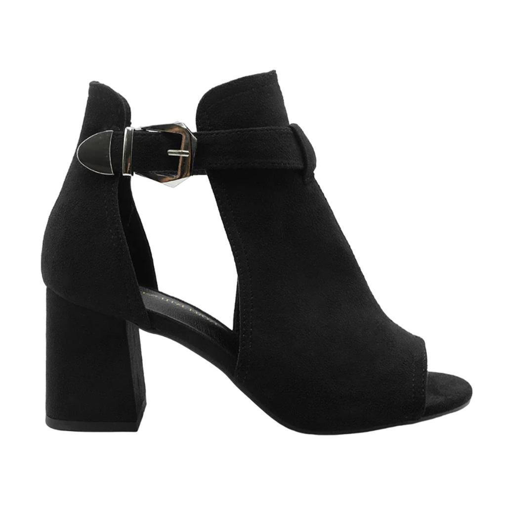 Where's That From Damen/Damen Lisa Wildleder Sandalen mit offenen Zehen und breitem Blockabsatz