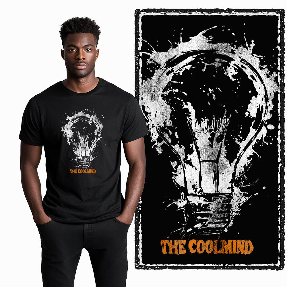Coolmind X0046 Idea Explosion Graphic Tee Cotton Exclusive Graphic Men Tshirt Big Size Streetwear T Shirt for Men Tee Shirts