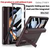 Supporto Magnetico Pieghevole Portapenne Cerniera Cover per Samsung Galaxy Z Fold 5 4 3 5G Cover Rigida in PC Pellicola in Vetro per Z Fold3 Fold4 Fold5