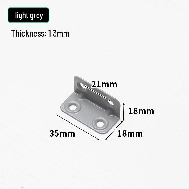 Black Powder-Coated Three-Sided Angle Iron Bracket for Kitchen Cabinet Reinforcement and Support
