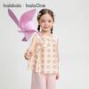 Balabala Girls' Short Sleeve Set