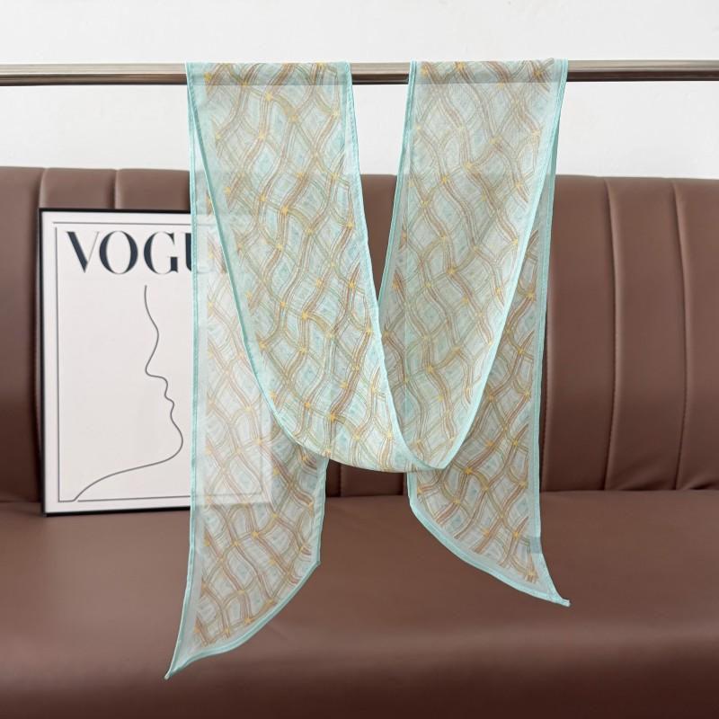 Women Lightweight Luxury Long Neck Scarf Elegant Fashion Decoration Accessory
