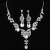 Exquisite Crystal Rhinestone Necklace & Earring Set - Luxurious Water Drop Design for Weddings & Parties