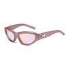 Star  Style Women Cat Eye Pink Sunglasses Fashion Colorful Mirror Goggles Men Punk Sports Sun Glasses Brand Designer