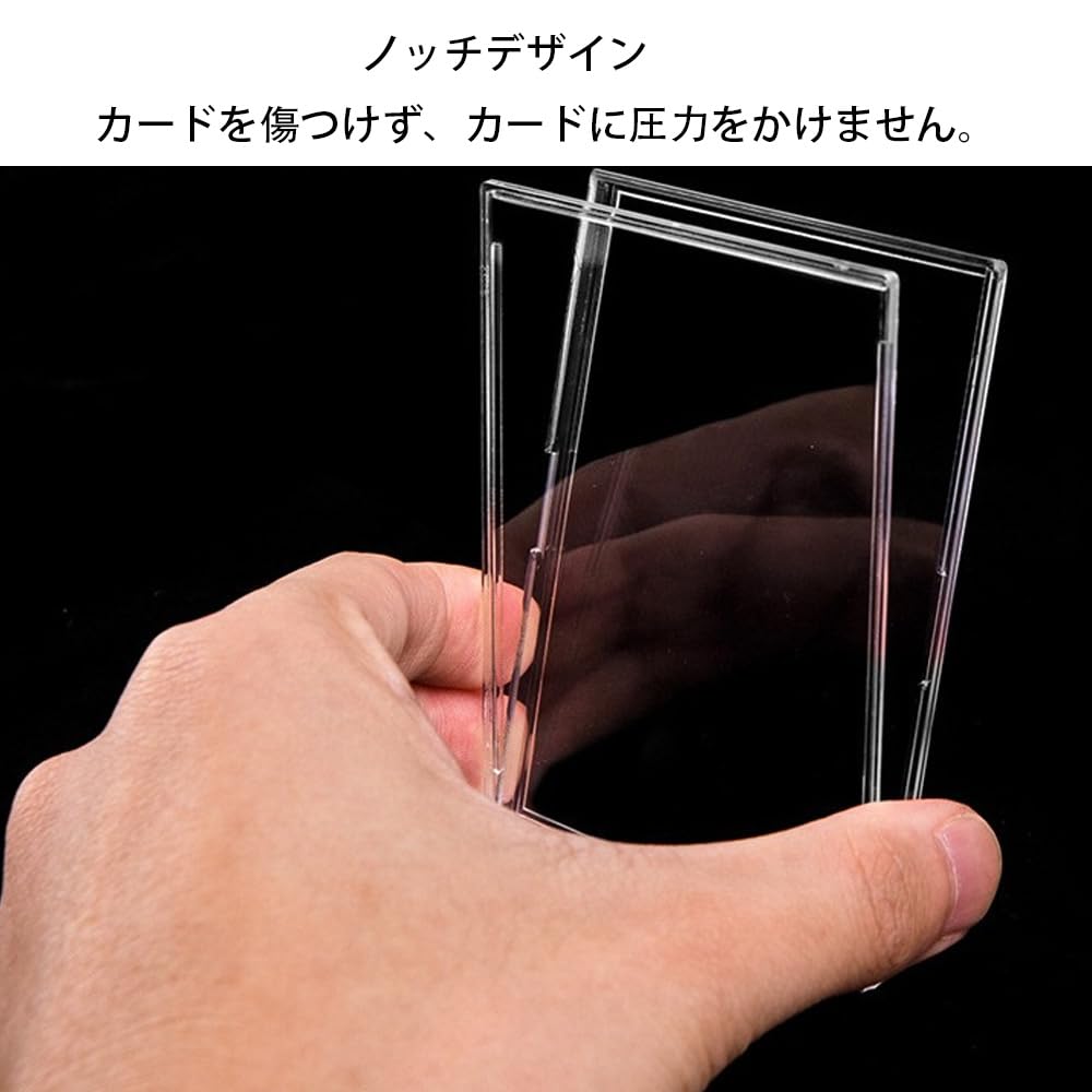 MHSKNHW Card Loaders 66x92mm with 63x88mm Pokemon Card Hard Acrylic Card Clear Card Ideal for Trading General Sports and Baseball Card (10-Pack)