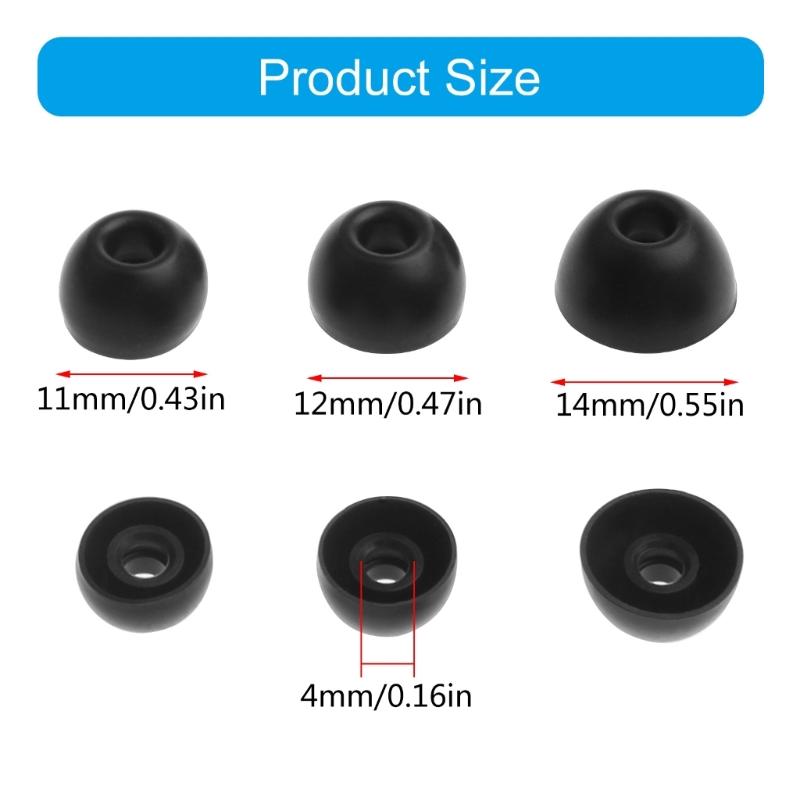 6Pcs Silicone Ear Tips for Studio Buds/Fit Pro, Replacement True Wireless Noise Reduction Earbuds Eartips Earplugs