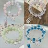 Bow Zircon Crystal Beaded Glass Bracelet New Chinese Retro Bracelet Fashion Versatile High Sense Jewelry Women