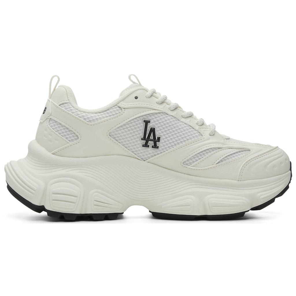 MLB Los Angeles Dodgers Textile, Synthetic Leather Low top Chunky Sneakers Unisex Ecru 3ASHW055N-07WHS