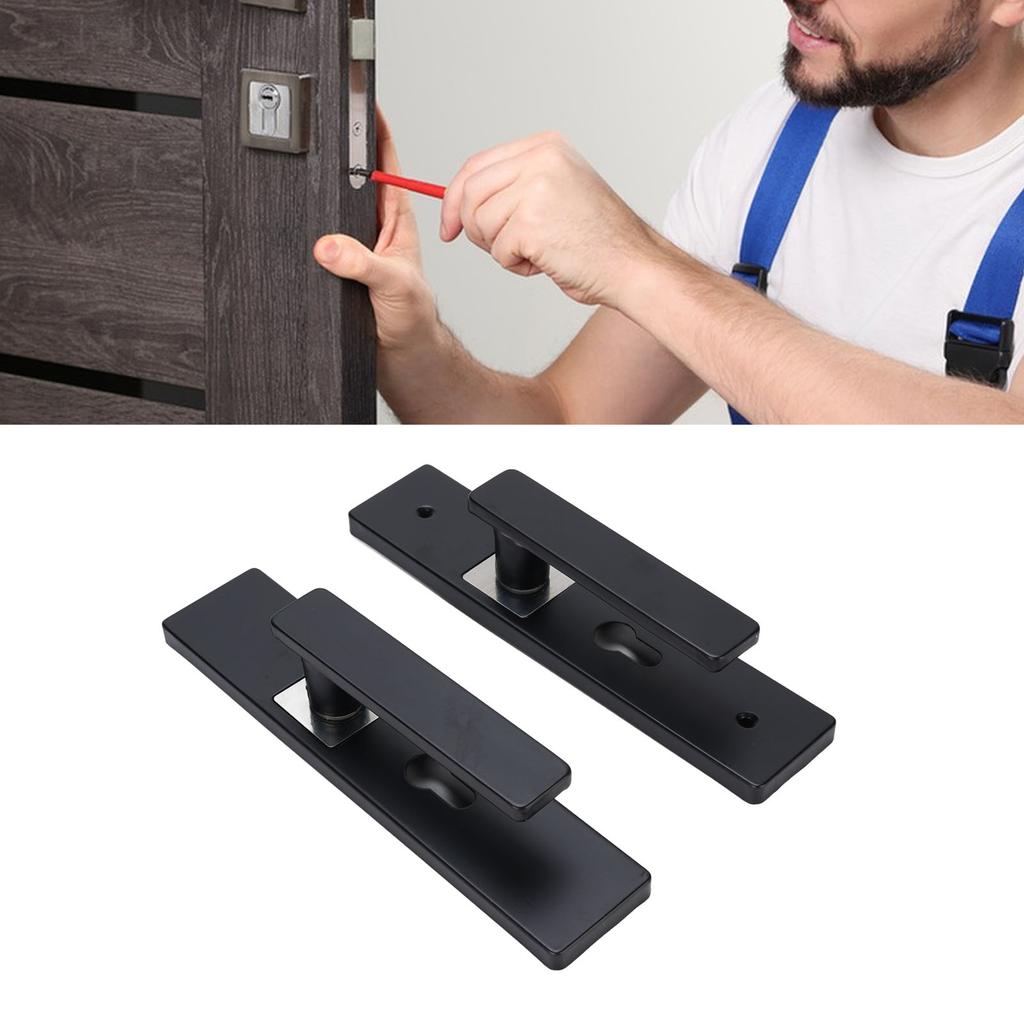 Keyed Entry Door Lever Set Interior Exterior Indoor Bathroom Bedroom Lock Silent Aluminum Alloy