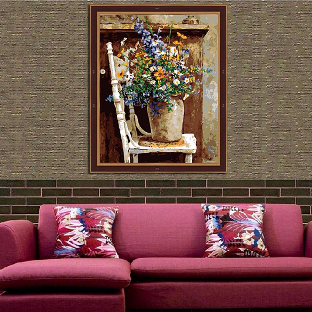 Koop DIY Paint By Number Kit Acrylic Oil Painting On Canvas Potted