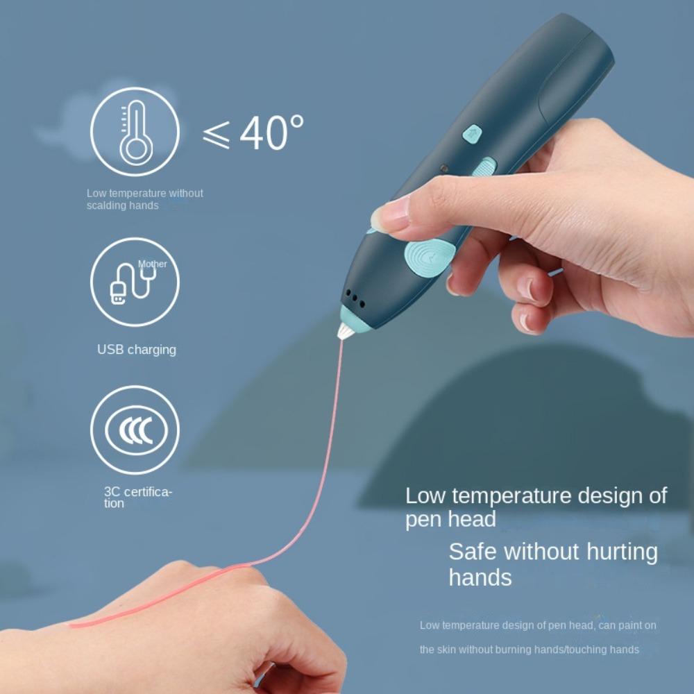 Rechargeable 3D Printing Pen Low Temperature 3D Art Painting Pen 3D Graffiti Pen  Education Toy