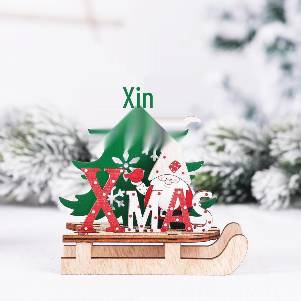 Creative DIY Wooden Santa Sleigh Ornament - Christmas Decoration & Children's Gift