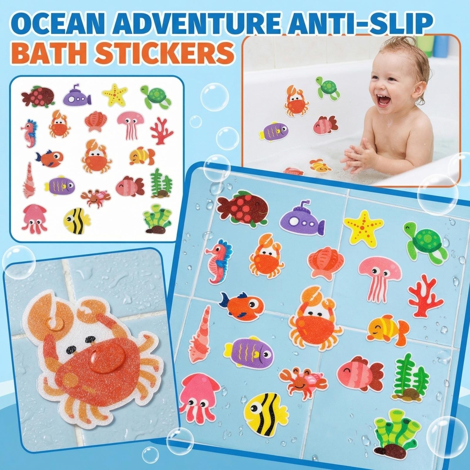 

20 Sheets Of Animal Stickers For Bathtubs, Stickers For Bathrooms, Children s Bathtubs, Showers, Floors, Bathtub Decorations, Frosted Stickers One Size