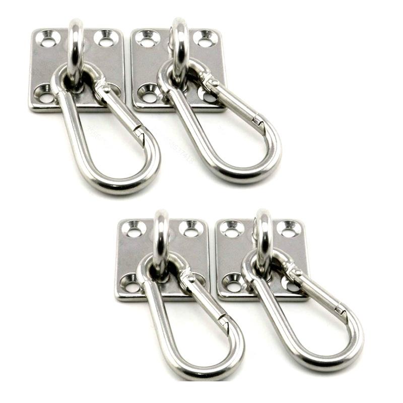2 Set Stainless Square Heavy Duty Ceiling Wall Mounted Hook For Yoga Swings Hammocks Hardware
