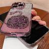 Luxury Plating Bling Glitter 3D Diamond Swan Clear Phone Case For iPhone 15 11 12 13 14 Pro Max Soft Silicone Shockproof Cover