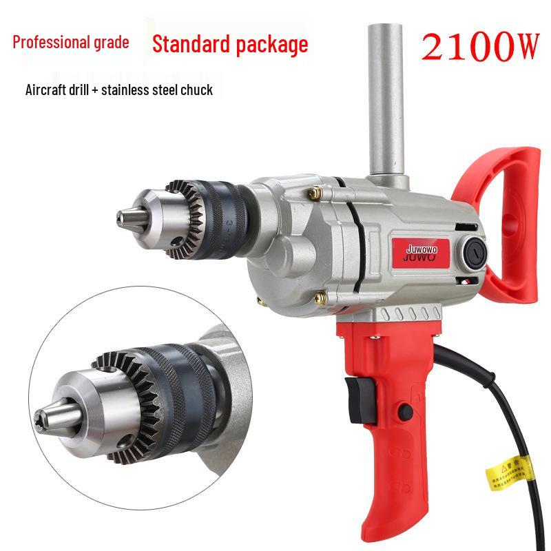 16 Aircraft Electric Handheld Drill Mixer for Cement, Putty, Powder with Forward/Reverse Rotation