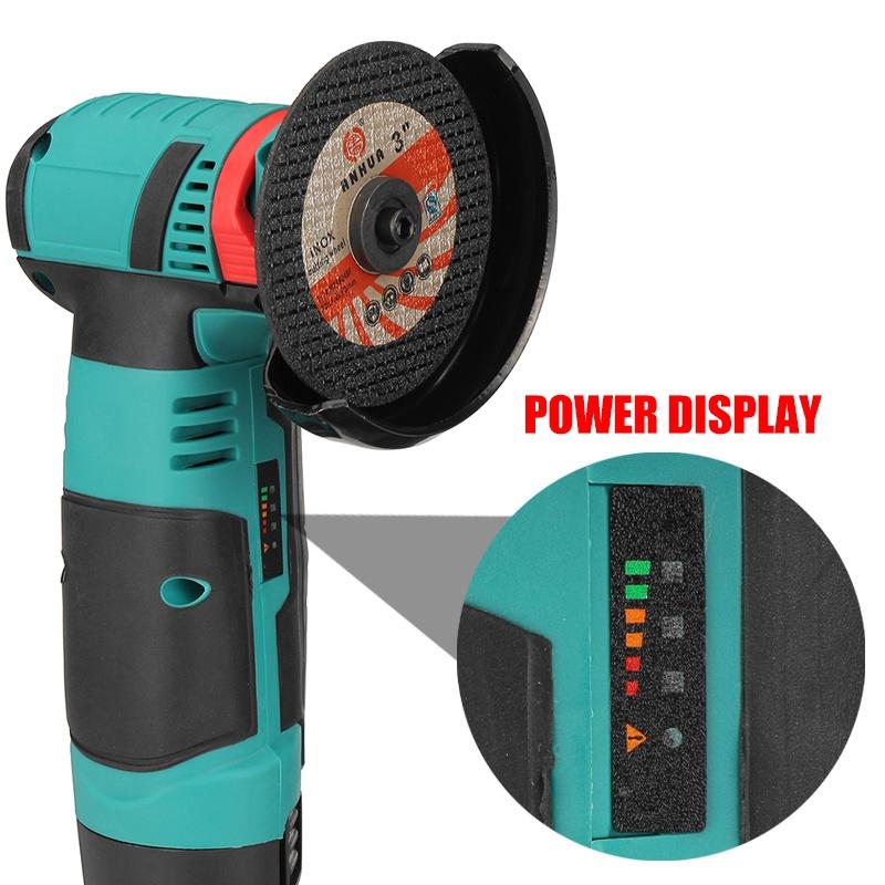 2500W Mini Brushless Angle Grinder with Rechargeable Lithium Battery Cordless Polishing Machine Diamond Cutter