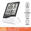 LCD Digital Temperature Humidity Meter HTC 1 HTC 1 Indoor Outdoor Hygrometer Thermometer Weather Station with Clock