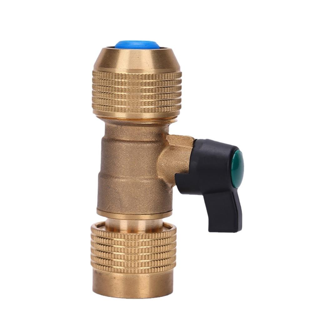 Hose Adapter Brass Valve Adjustable Flow Settings Efficient Water Management Metal Switch Control Adjustable Water Flow Valve