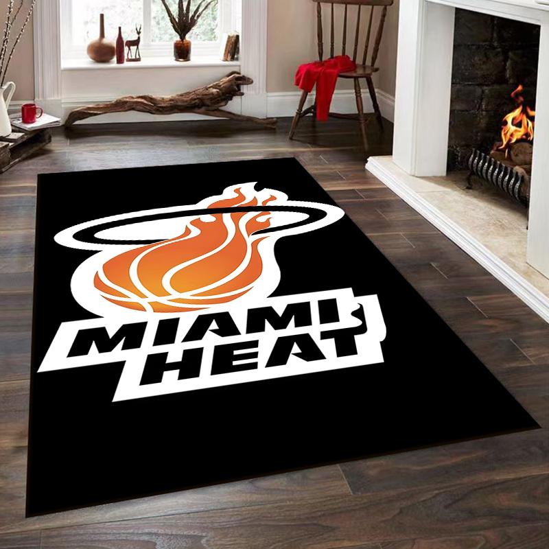 Basketball Flame Logo Rug Design Non-slip rug suitable for living room and bedroom sofas