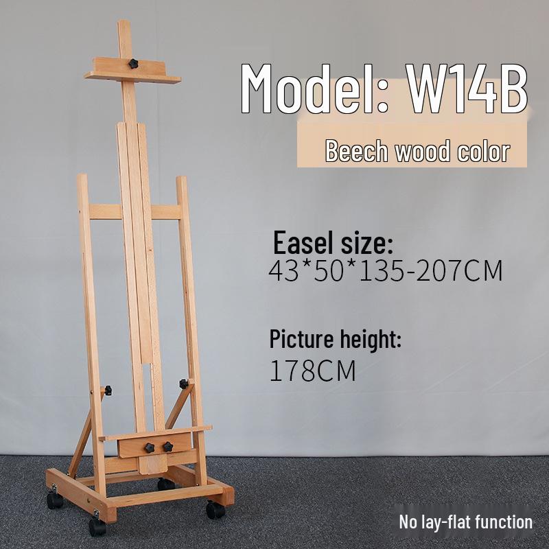 Adjustable Beech Wood Easel: Floor & Tabletop Folding Stand for Sketching & Oil Painting
