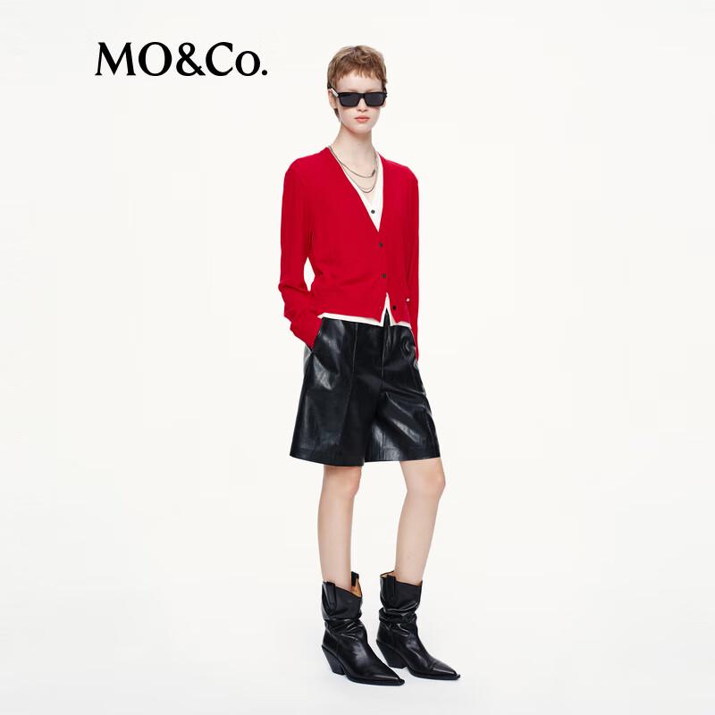 

MO&Co. Женский кардиган с V-образным вырезом, 100% шерсть