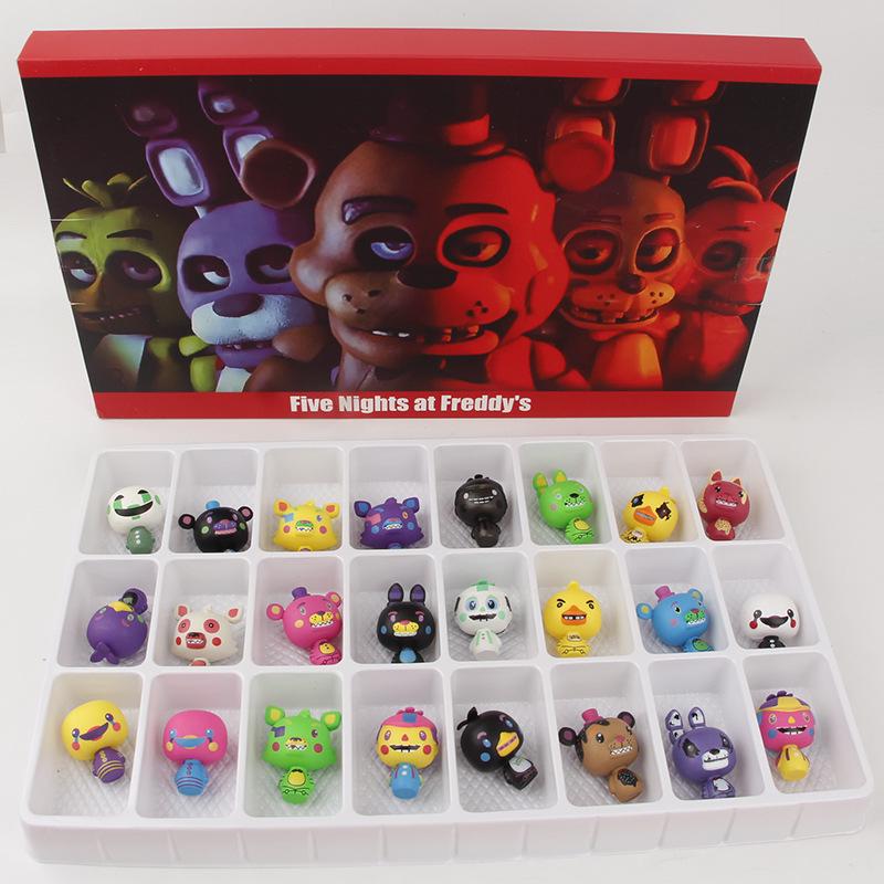 Cartoon Anime Rhythm Box Doll: Kids' Toy Car Trendy Cake Decoration – 24 Grids Blind Box
