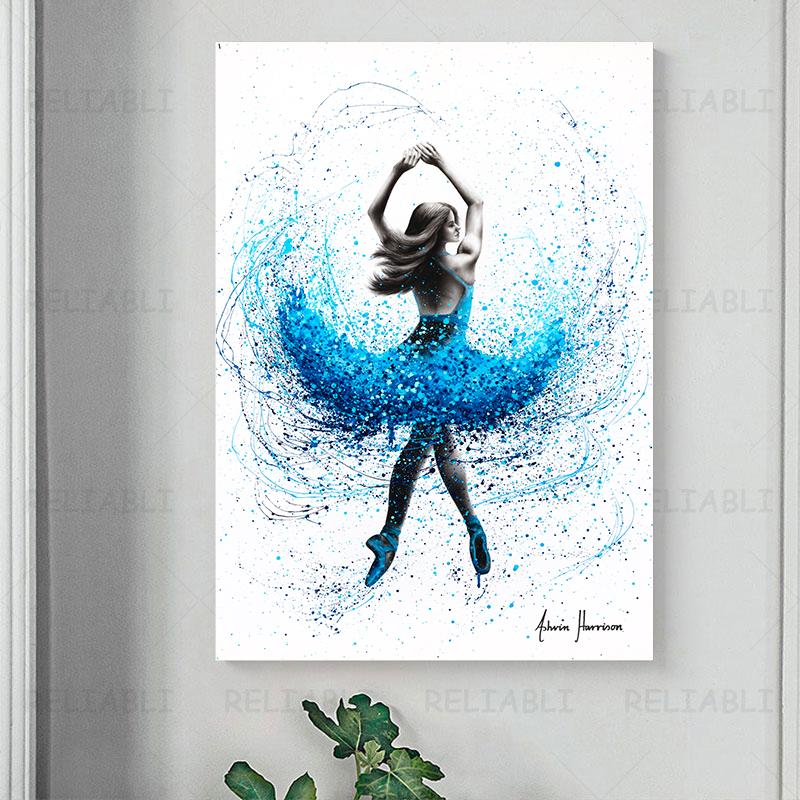 Abstract Dancing Girl Dance Woman Canvas Painting Watercolor Skirt Wall Art Sexy Portrait For Living Room Home Decor Cuadros