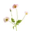 23.6" Tall Artificial Flowers Faux Silk Ranunculus Flower Stems with 3 Heads Blooms And 1 Bud for Wedding Decor Floral Arrangement Table Centerpiece