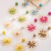 Hollow Out Raffia Grass Flower Earrings Summer Straw Drop Earrings Colorful Women Jewelry Vacation