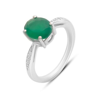 Silver Ring with Natural Agate 2.24ct, Product Weight 3.07g (2171010)